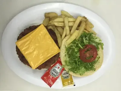 Hamburguesa de res con queso